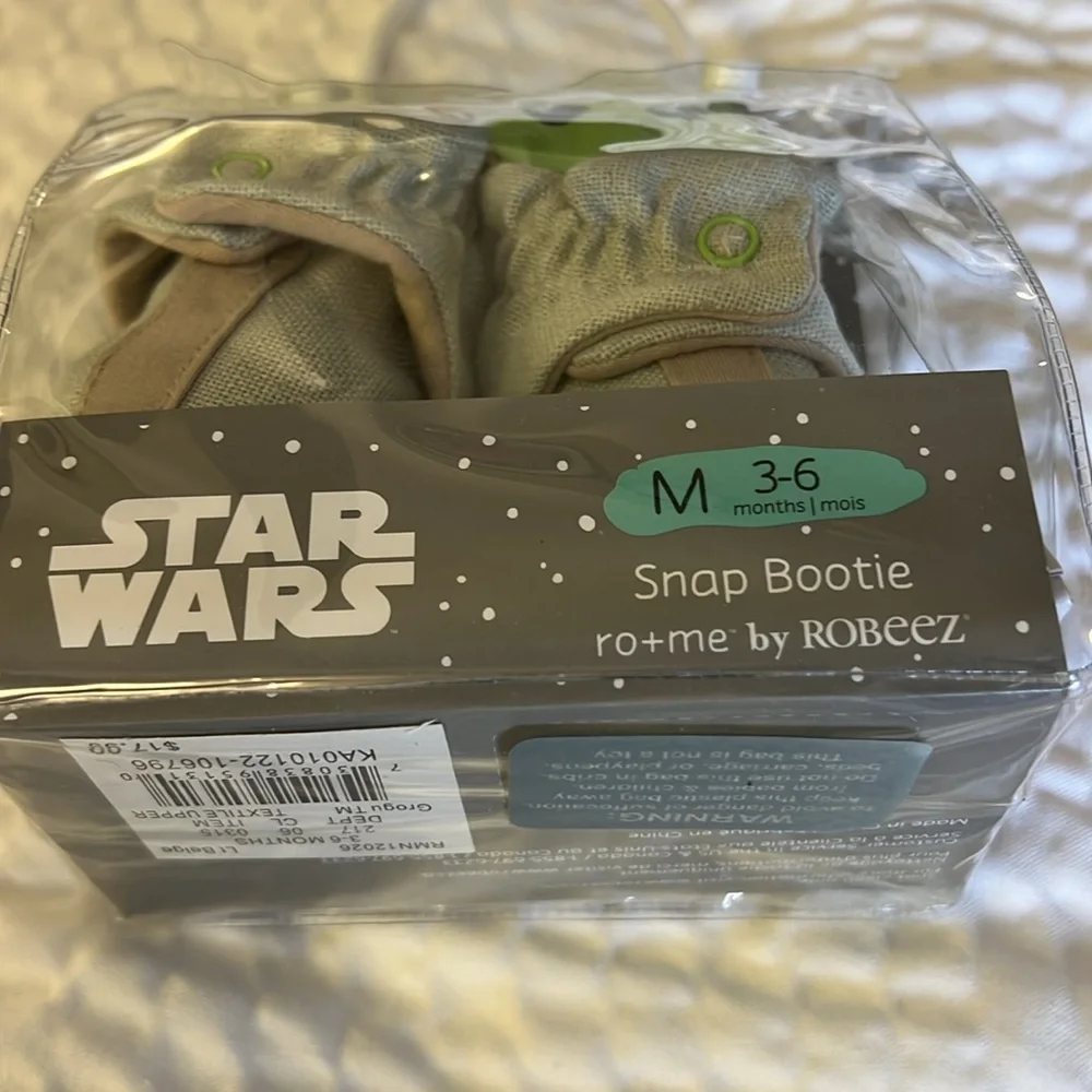 Baby Booties 3-6 Months Star Wars Snap Bootie New